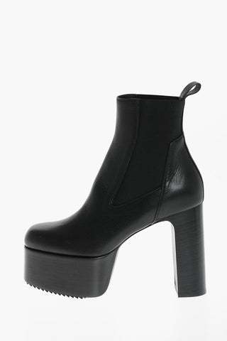 Stivaletti Chelsea in Pelle con Suola Statement 13 cm