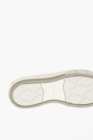 Sneakers in Pelle e Tessuto con Dettaglio in Camoscio