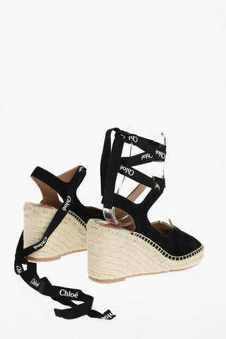 Esapdrillas Slingback in Suede con Zeppa 8cm