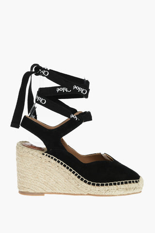 Esapdrillas Slingback in Suede con Zeppa 8cm
