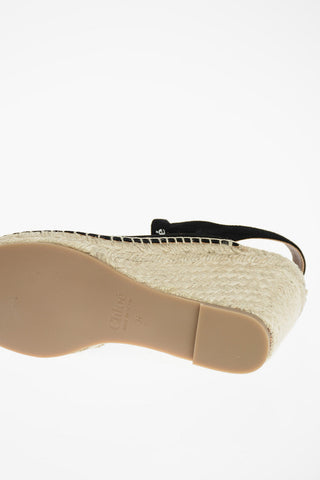 Esapdrillas Slingback in Suede con Zeppa 8cm