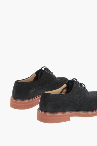 Rubber Sole Suede TOULSTON Brogue Derby Shoes