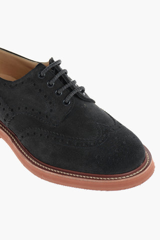 Rubber Sole Suede TOULSTON Brogue Derby Shoes