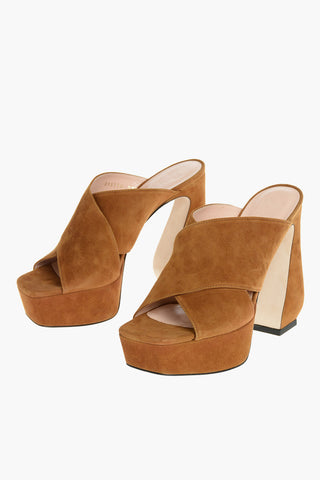 SI Mules Incrociati in Camoscio 12,5 cm