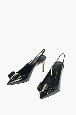 Patent Slingbacks ZAHIR 70 with Decorative Bow 7 cm
