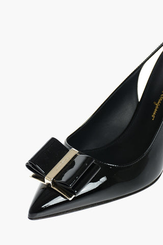 Patent Slingbacks ZAHIR 70 with Decorative Bow 7 cm