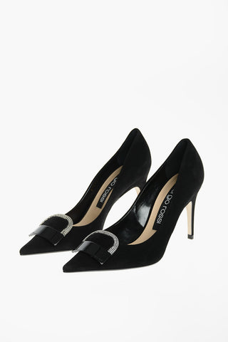 SR1 Suede Pumps ROYAL with Rhinestoned Detail 9,5 cm