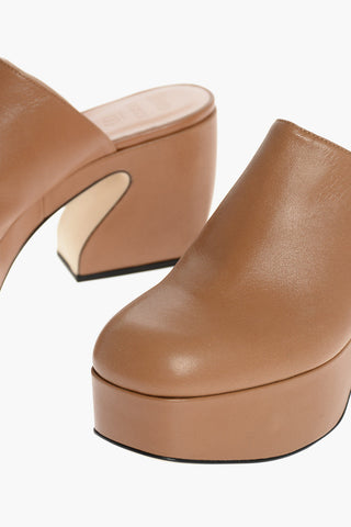 SI Mules in Nappa con Plateau 9,5 cm