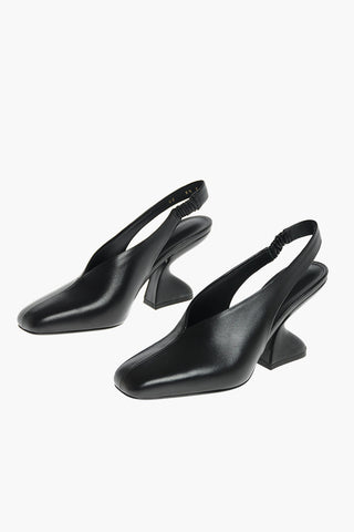 Leather Slingbacks SLOANE 85 with Sculptured Heel 8,5 cm