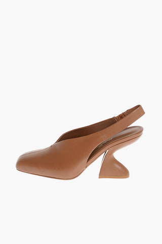 Soft Leather Slingbacks SLOANE 85 with Sculptured Heel 8,5 cm
