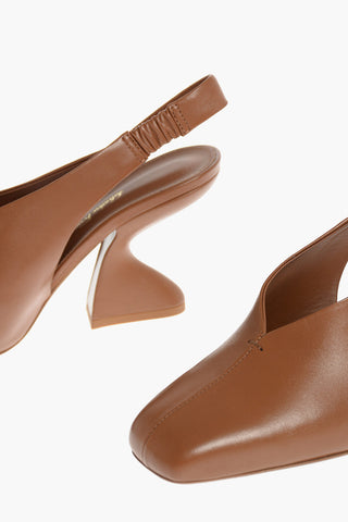 Soft Leather Slingbacks SLOANE 85 with Sculptured Heel 8,5 cm