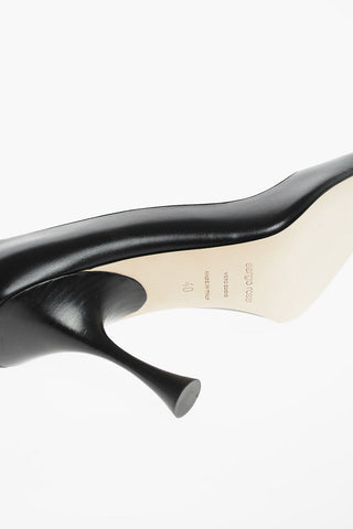 SR TWENTY Soft Leather Pumps with Metal Square Toe 9,5 cm