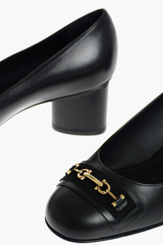 Leather Pumps AVERY 55 with Gancini Buckle Detail 5,5 cm