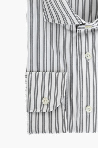 camicia balanced striped collo francese