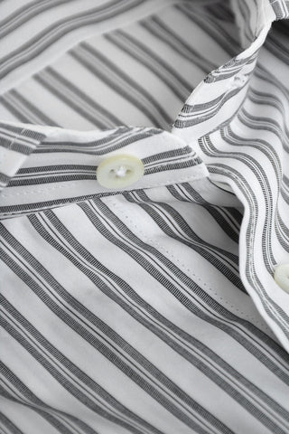 camicia balanced striped collo francese