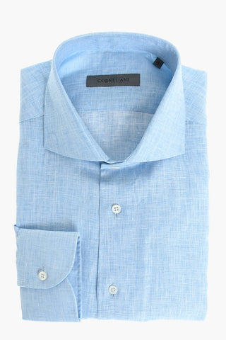 camicia in lino collo francese