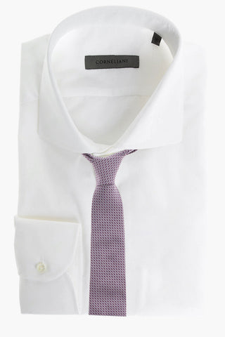 camicia in cotone e lino collo francese