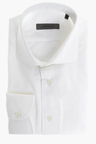 camicia in cotone e lino collo francese