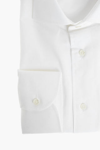 camicia in cotone e lino collo francese
