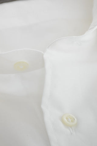 camicia in cotone e lino collo francese