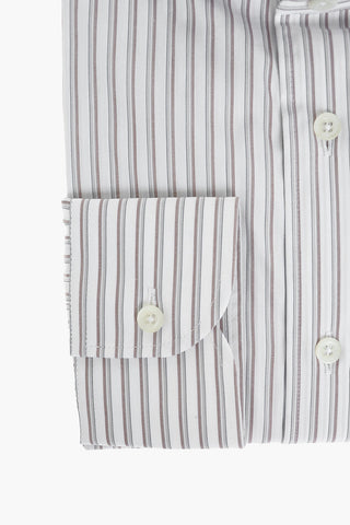 pencil striped spread collar shirt