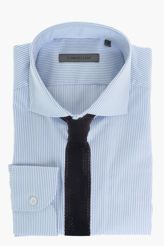 awning striped popeline spread collar shirt