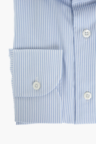 awning striped popeline spread collar shirt