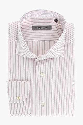 camicia awning striped popeline collo francese