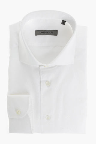 solid color spread collar shirt