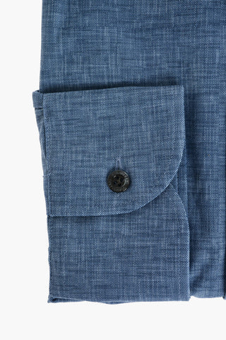 solid color spread collar shirt