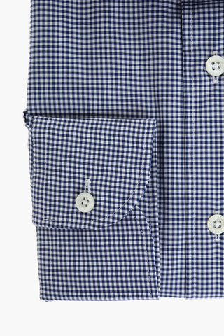 mini checked spread collar shirt
