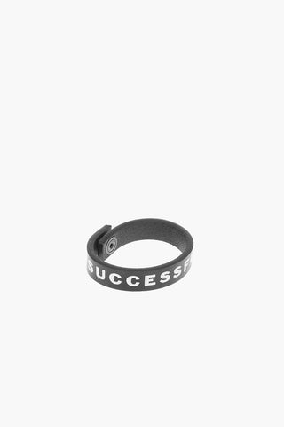 contrasting logoed leather slim A-CONCO bracelet