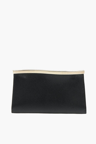 Magnetic Closure WAVY Textured Leather Clutch