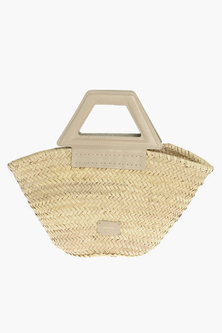 Borsa Tote SCORPIO in Raffia con Manico in Pelle