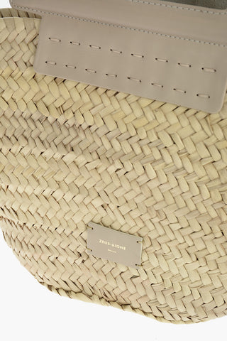 Borsa Tote SCORPIO in Raffia con Manico in Pelle