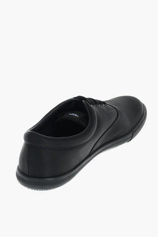 Rubber Sole Nylon Lace-up Sneakers