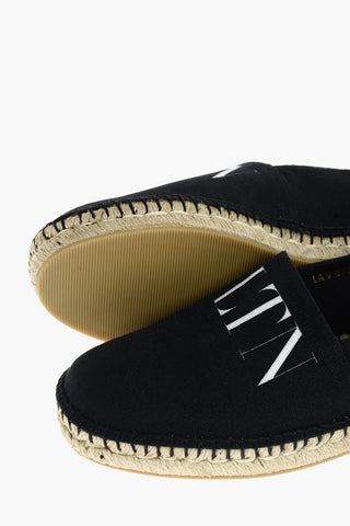 Front Monogram Printed Canvas Espadrillas