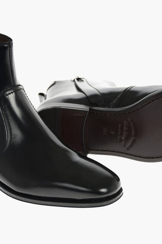 Inner Zip Leather Booties