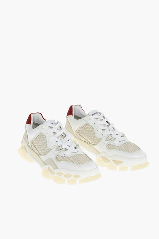 Injected Rubber Sole DIAMOND Leather and Suede Sneakers