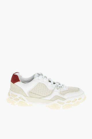 Injected Rubber Sole DIAMOND Leather and Suede Sneakers