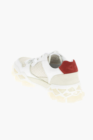 Injected Rubber Sole DIAMOND Leather and Suede Sneakers