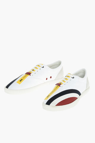 Printed Canvas Lace-up Sneakers