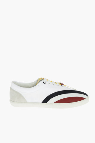 Printed Canvas Lace-up Sneakers