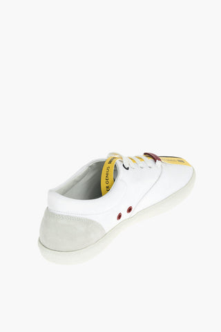 Printed Canvas Lace-up Sneakers