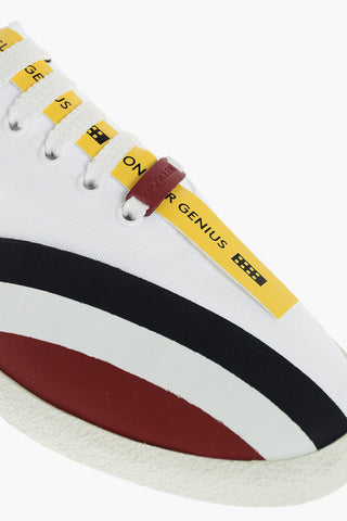 Printed Canvas Lace-up Sneakers