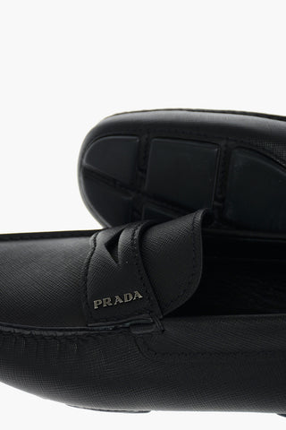 Printed Leather Penny Loafers