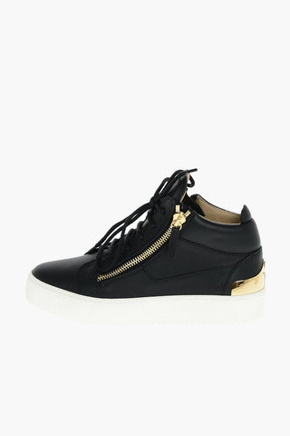 Lace-up Zipped MAY LOND Leather High Sneakers