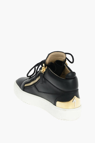 Lace-up Zipped MAY LOND Leather High Sneakers