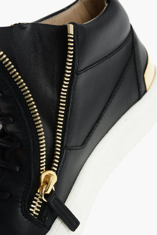 Lace-up Zipped MAY LOND Leather High Sneakers