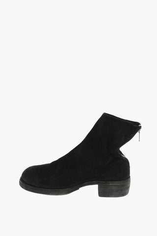 Stivaletti HORSE REVERSE in Suede con Zip Posteriore